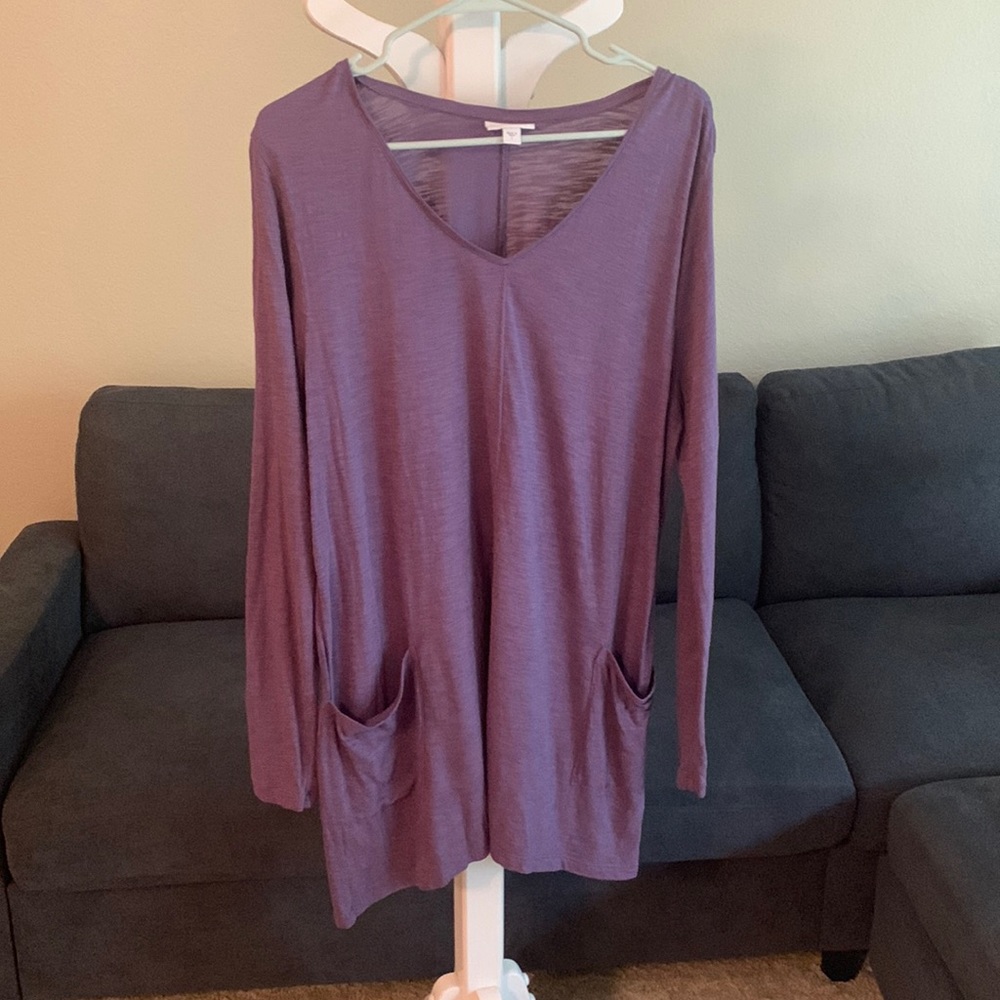 Jjill long sleeve purple top